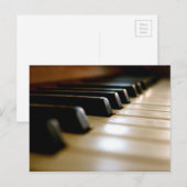 Carte Postale Clavier de piano élégant Musique (Devant / Derrière)