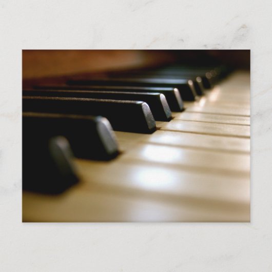 Carte Postale Clavier de piano élégant Musique (Devant)