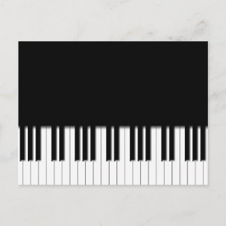 Carte postale - Clavier de piano noir blanc