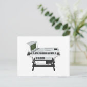 Carte Postale Clavier d'échantillonneur de style des années 80 : (Debout devant)