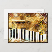 Carte Postale Clavier d'or  (Devant / Derrière)