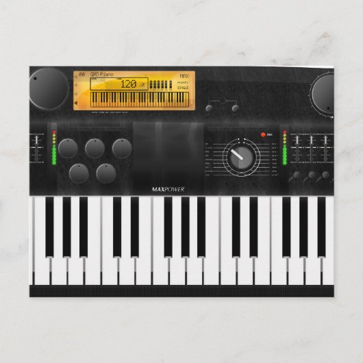 Carte Postale Clavier électronique (Devant)