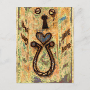 Carte Postale Clavier et coeur