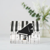 Carte Postale Clavier et notes du grand piano (Debout devant)