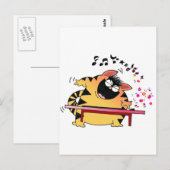 Carte Postale Clavier Fat Cat Play (Devant / Derrière)