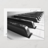 Carte Postale Clavier - Noir Et Blanc (Devant / Derrière)