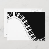 Carte Postale Clavier pour piano (Devant / Derrière)