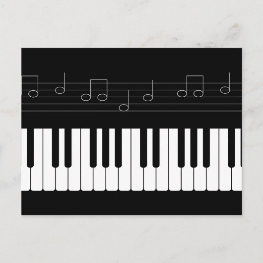 Carte Postale Clavier pour piano (Devant)