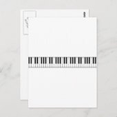 Carte Postale Clavier / Touches de piano : (Devant / Derrière)