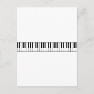 Carte Postale Clavier / Touches de piano :