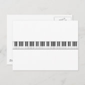 Carte Postale Clavier / Touches de piano : (Devant / Derrière)