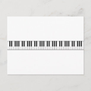 Carte Postale Clavier / Touches de piano :