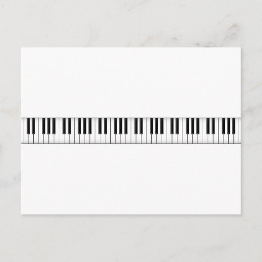 Carte Postale Clavier / Touches de piano : (Devant)
