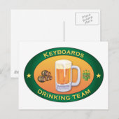 Carte Postale Claviers Boire Équipe (Devant / Derrière)