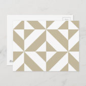 Carte Postale Clay Geometric Deco Cube Pattern (Devant / Derrière)