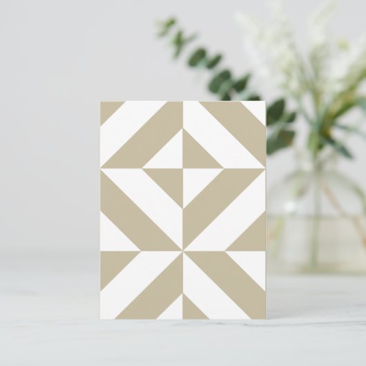 Carte Postale Clay Geometric Deco Cube Pattern (Debout devant)