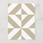 Carte Postale Clay Geometric Deco Cube Pattern (Devant)