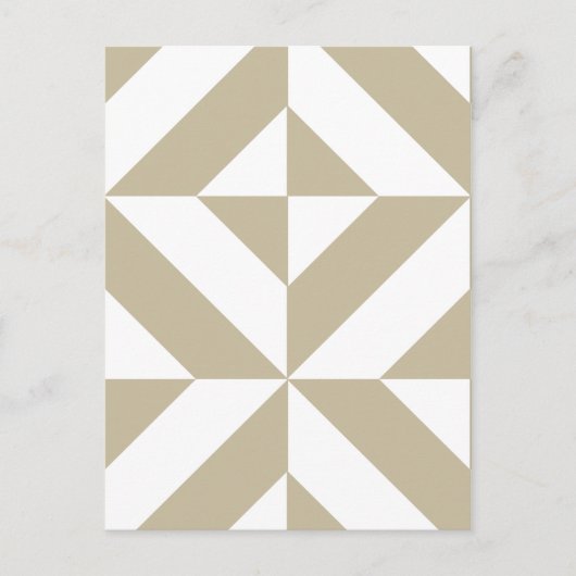 Carte Postale Clay Geometric Deco Cube Pattern (Devant)