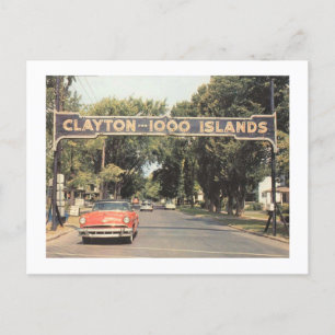 Carte Postale Clayton Thousand Islands NY, 1959 Style Vintage