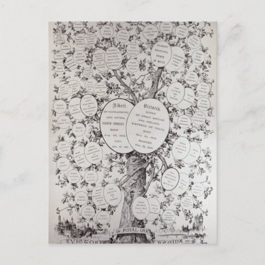 Carte Postale Clé à l'arbre généalogique (Devant)