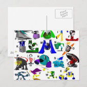 Carte Postale Clé de code - Robots (Devant / Derrière)