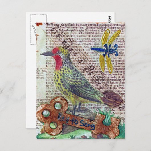 Carte Postale Clé de la chanson (Devant / Derrière)