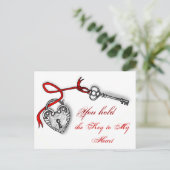 Carte Postale Clé de mon coeur (Debout devant)