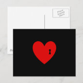 Carte Postale Clé de mon coeur (Devant / Derrière)