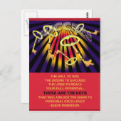 Carte Postale clé de succès (Devant / Derrière)