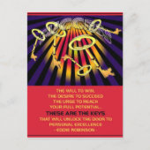 Carte Postale clé de succès (Devant)