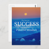 Carte Postale Clé du succès Citation inspirante (Devant / Derrière)