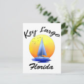 Carte Postale Clé Largo Florida Keys voile (Debout devant)