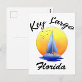Carte Postale Clé Largo Florida Keys voile (Devant / Derrière)