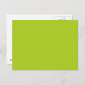 Carte Postale Clé Lime Vert Jaune Solid Tendance Couleur Arrière (Devant / Derrière)