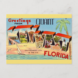 Carte Postale Clé rétro Ouest Salutation