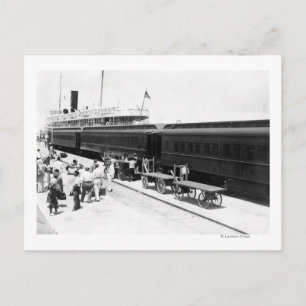 Carte Postale Clé West Railroad Station chargement Navire de Cub