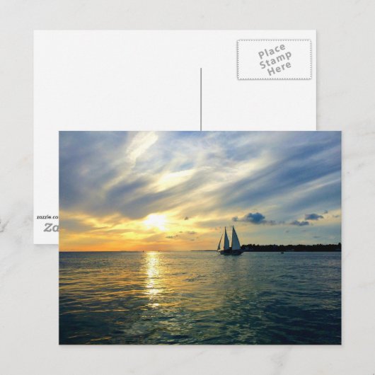 Carte Postale Clé West Sunset (Devant / Derrière)