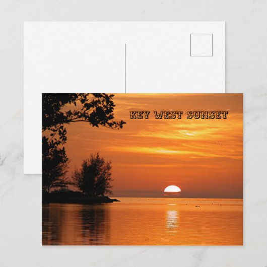 Carte Postale Clé West Sunset (Devant / Derrière)