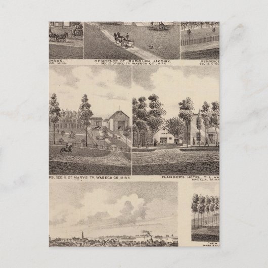 Carte Postale Clear Lake, Waseca, Minnesota (Devant)