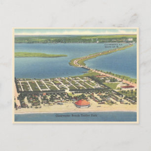 Carte Postale Clearwater Beach Florida Parc à roulottes vintage