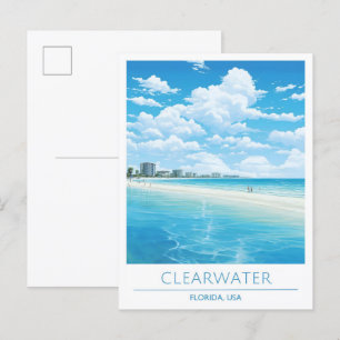 Carte Postale Clearwater Florida USA Espagne Vintage voyage