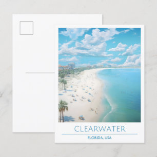 Carte Postale Clearwater Florida Vintage voyage des États-Unis
