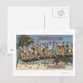 Carte Postale Clearwater, Floride - Grandes Lettres Scènes 2 (Devant / Derrière)