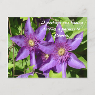 Carte Postale Clematis - Monet