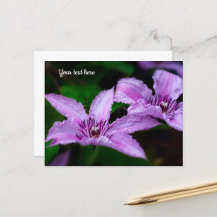 Carte postale Clématite violette