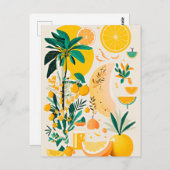 Carte Postale Clementine mandarine (Devant / Derrière)