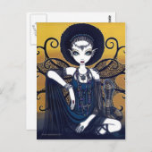 Carte postale "Cleo" Cobra égyptienne Déesse de fê (Devant / Derrière)