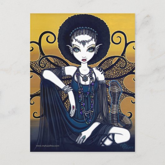 Carte postale "Cleo" Cobra égyptienne Déesse de fê (Devant)