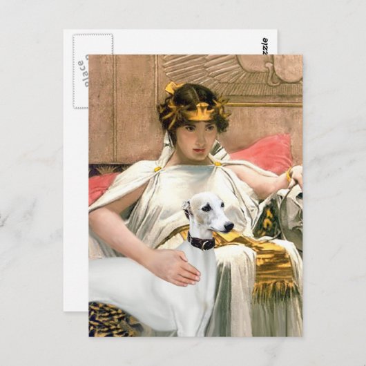Carte Postale Cleopatra et White Whippet (Devant / Derrière)