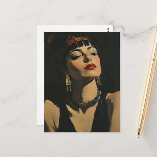 Carte Postale Cléopâtre (Devant/Arrière en situation)